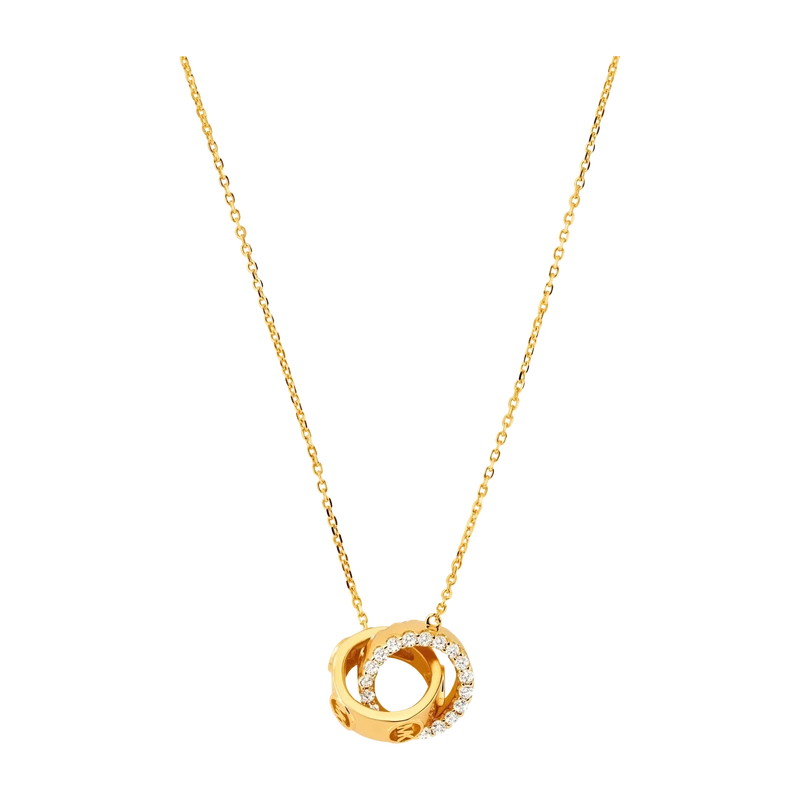 Interlocking Gold-Plated Sterling Silver Necklace 45cm