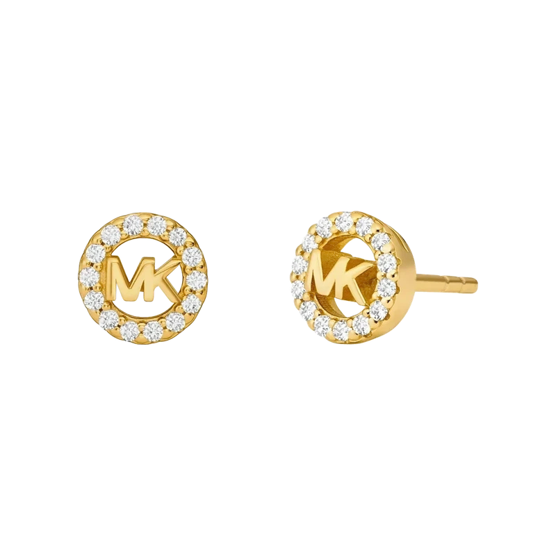 Fulton Cubic Zirconia Halo Gold-Plated Sterling Silver Stud Earrings