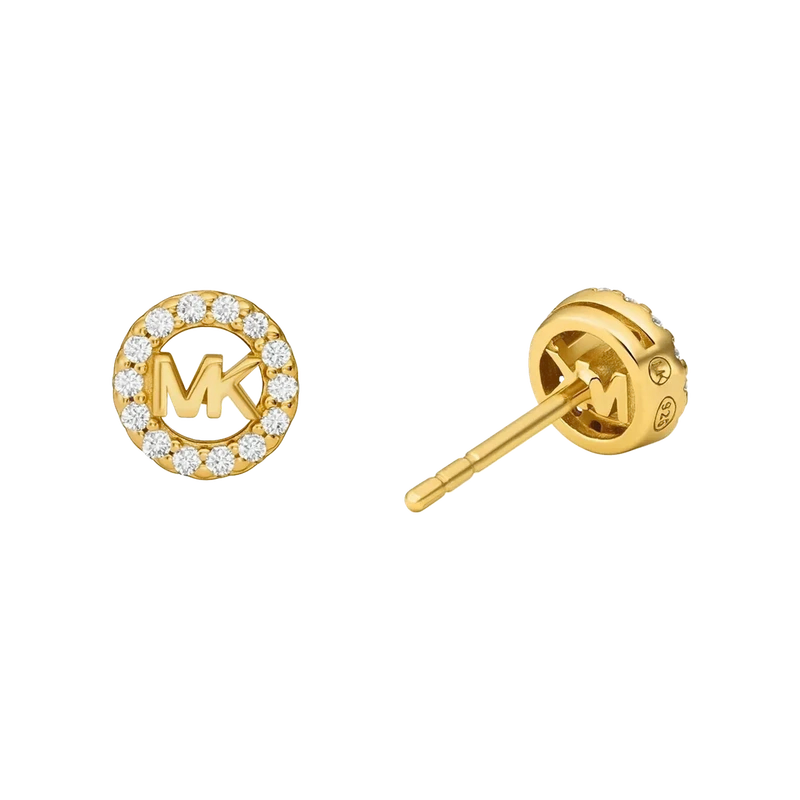 Fulton Cubic Zirconia Halo Gold-Plated Sterling Silver Stud Earrings