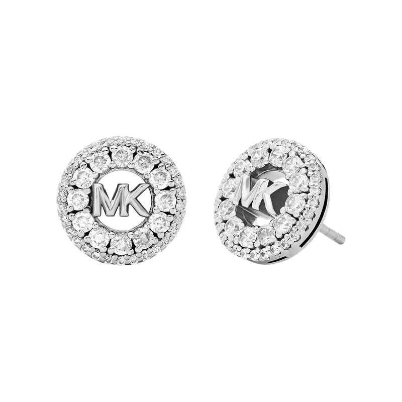 Pavé Logo Sterling Silver Stud Earrings