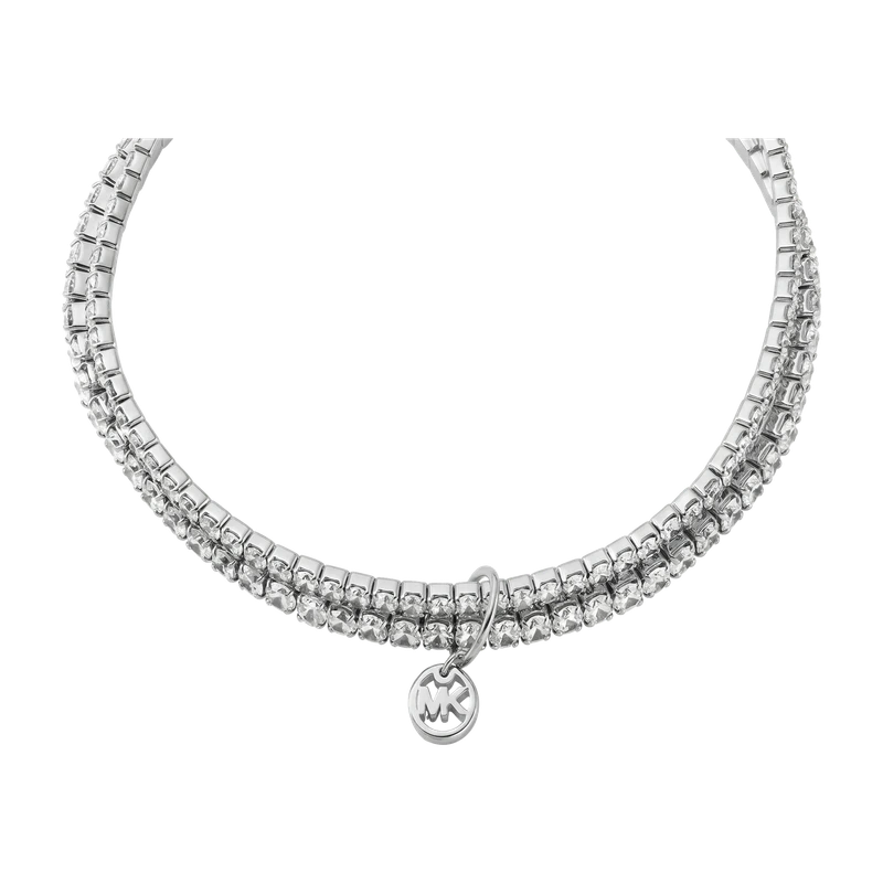 Brilliance Tennis Silver-Tone Bracelet 60mm