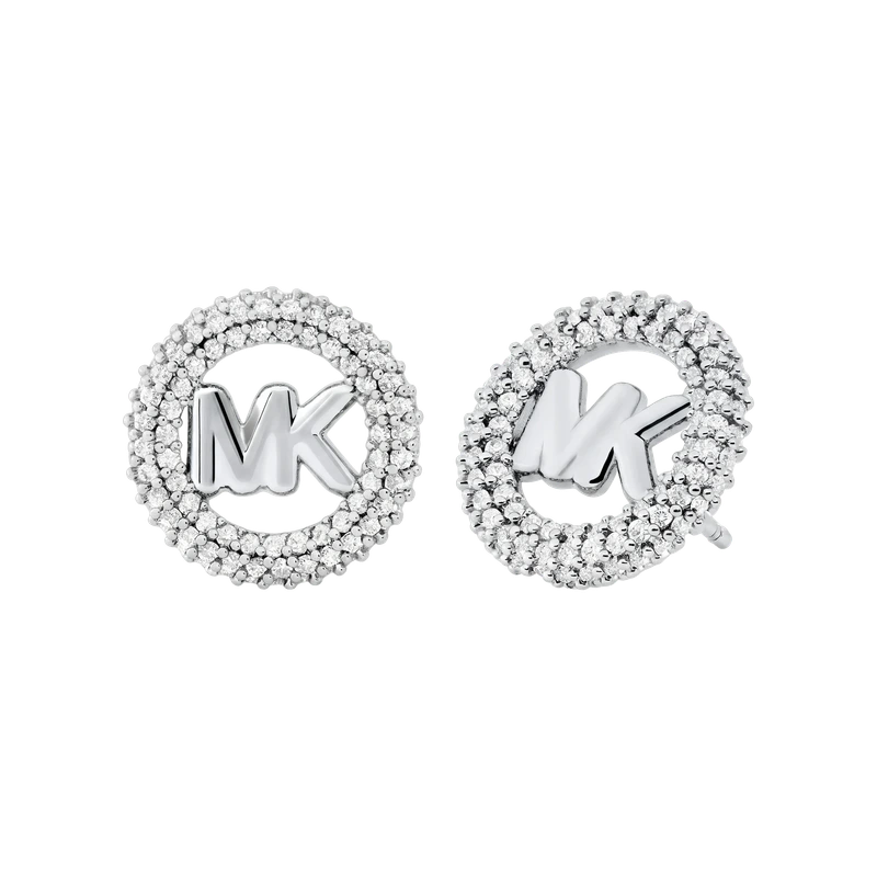Small Logo Silver-Tone Stud Earrings
