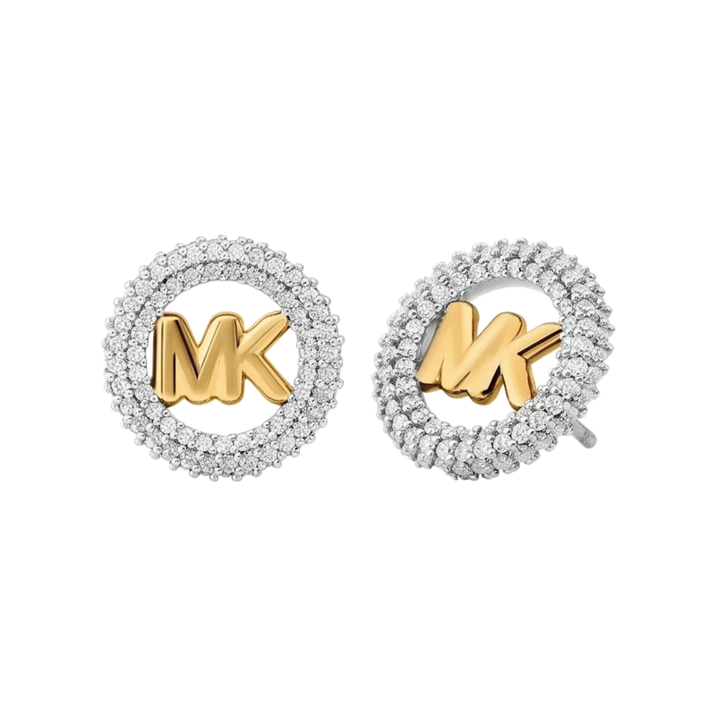 Logo Gold-Tone Stud Earrings 1.4cm