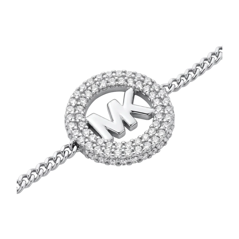 Pavé Logo Silver-Tone Bracelet 21.5cm