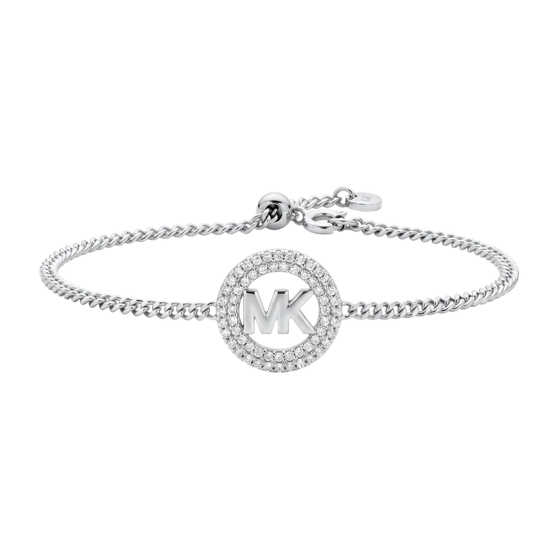 Pavé Logo Silver-Tone Bracelet 21.5cm