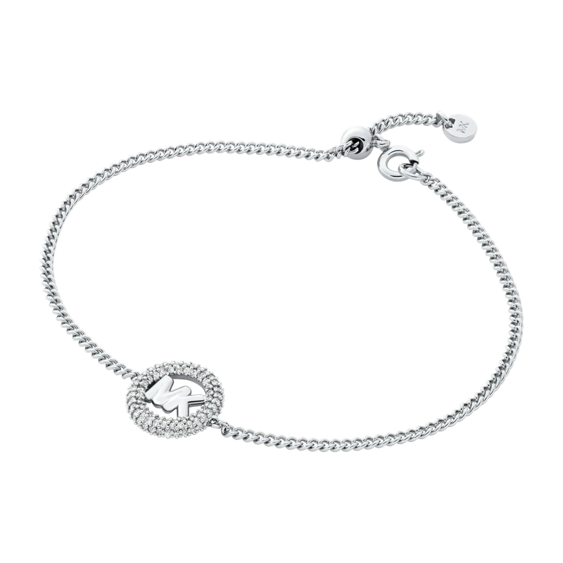 Pavé Logo Silver-Tone Bracelet 21.5cm