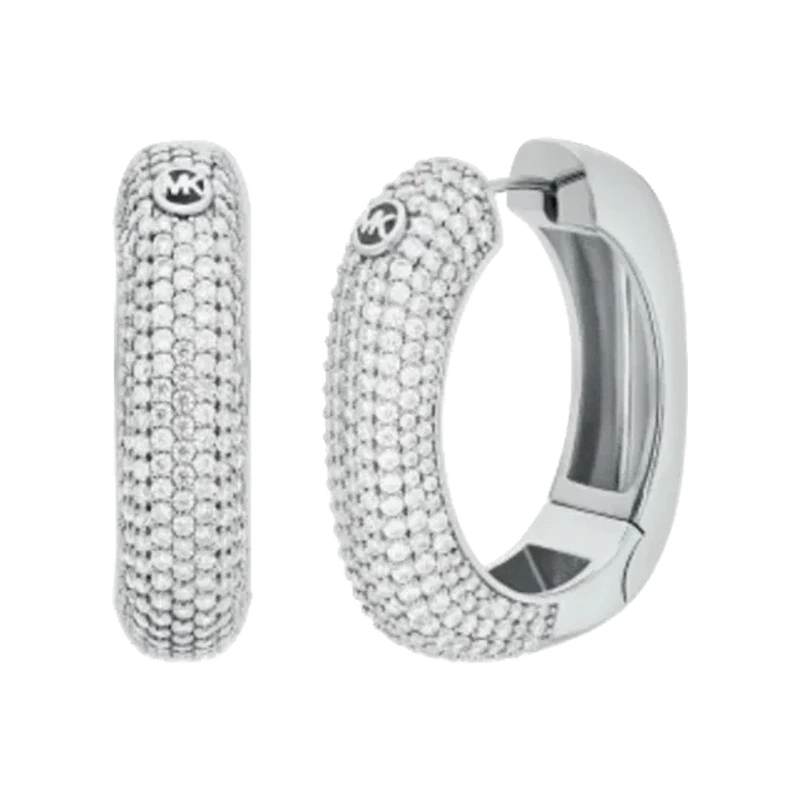 Metallic Muse Silver-Tone Hoop Earrings