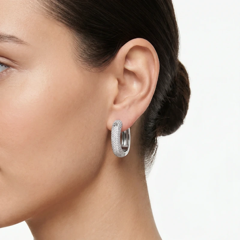 Metallic Muse Silver-Tone Hoop Earrings