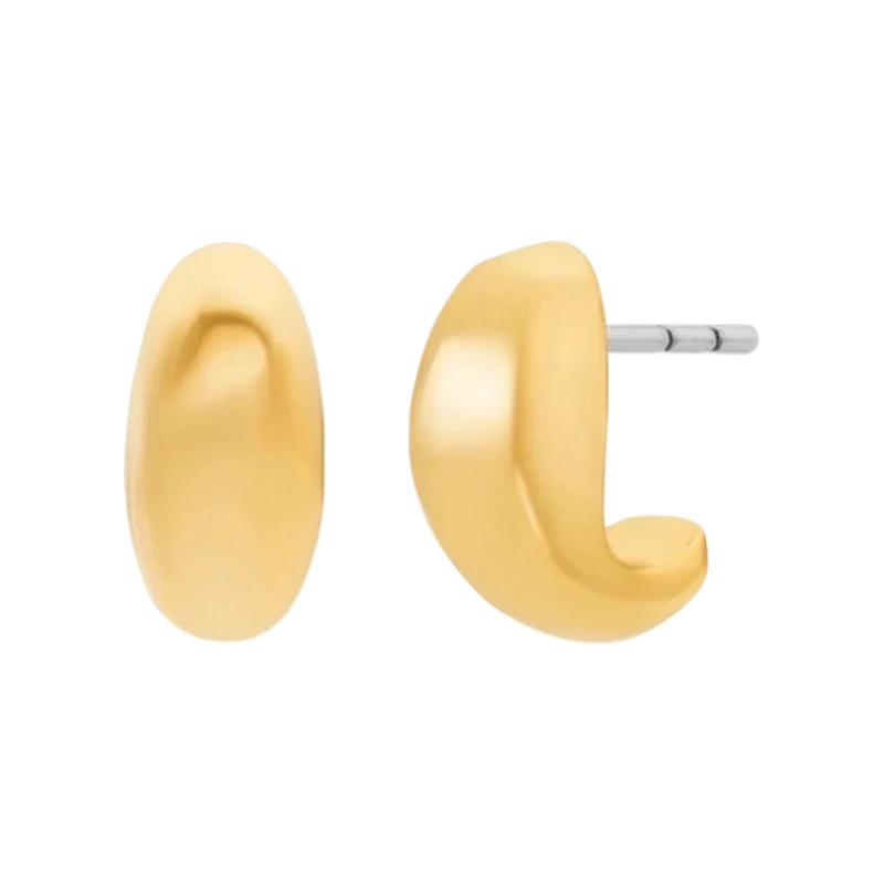 Metallic Muse Logo Gold-Tone Stud Earrings