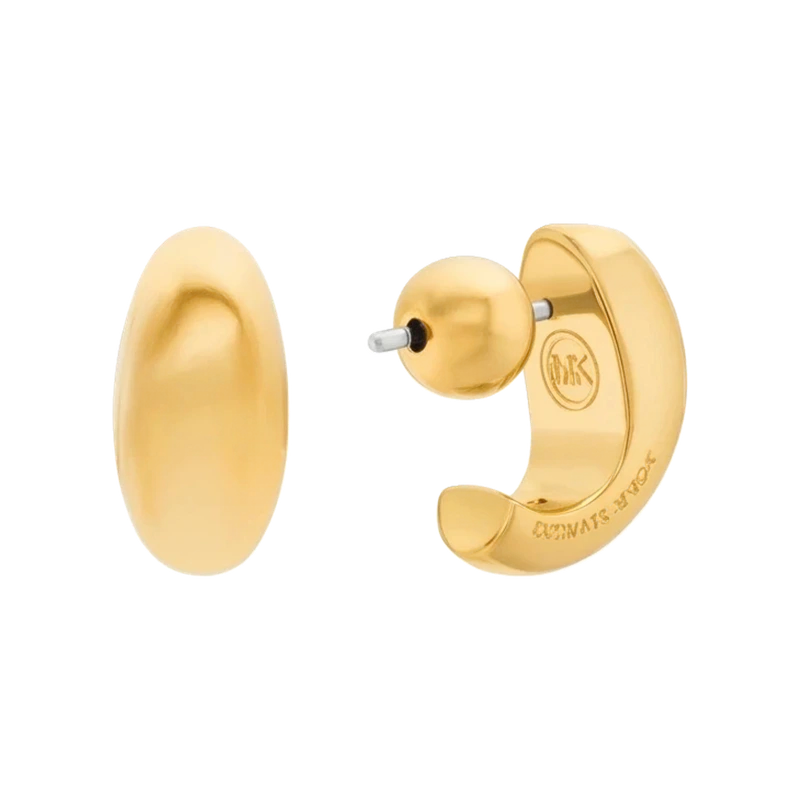 Metallic Muse Logo Gold-Tone Stud Earrings