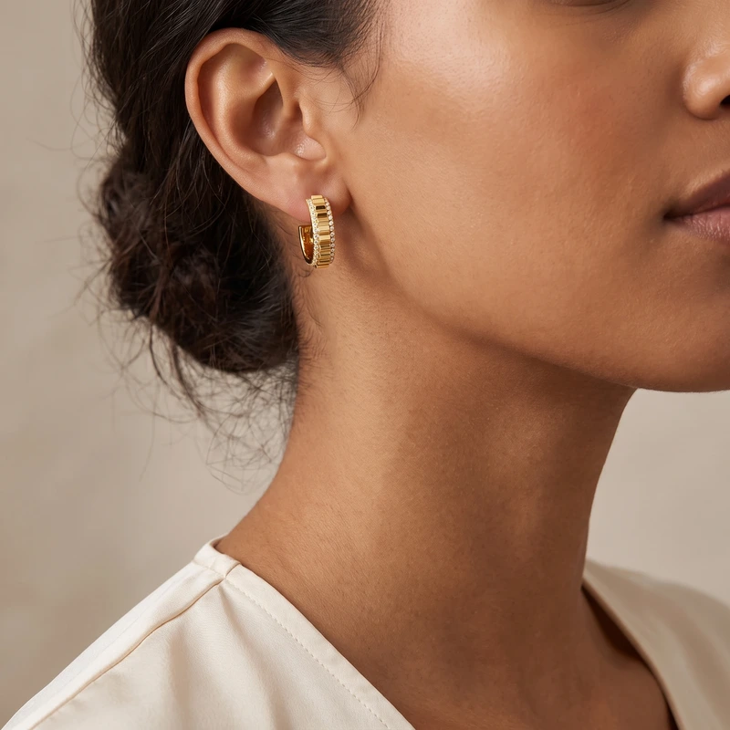 Lexington Small Gold-Tone Hoop Earrings