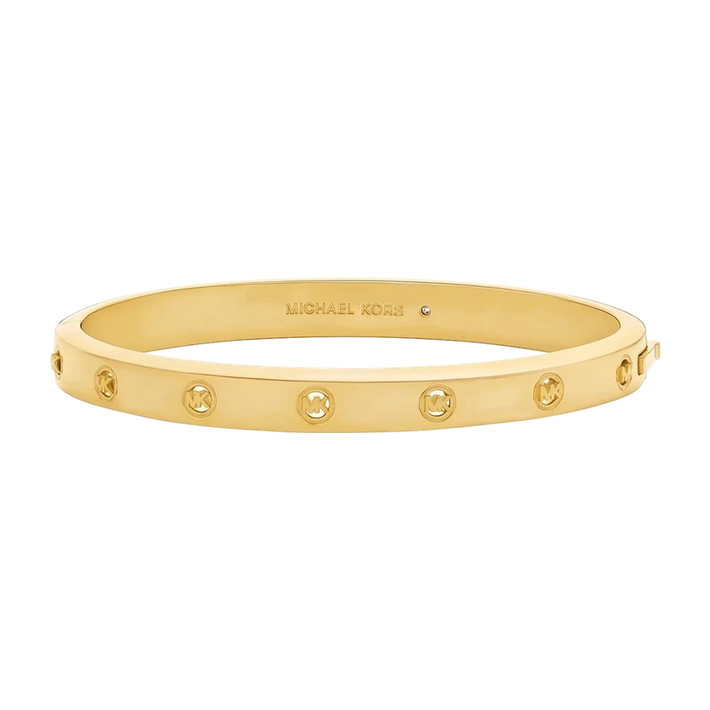 Logo Gold-Tone Bangle Bracelet
