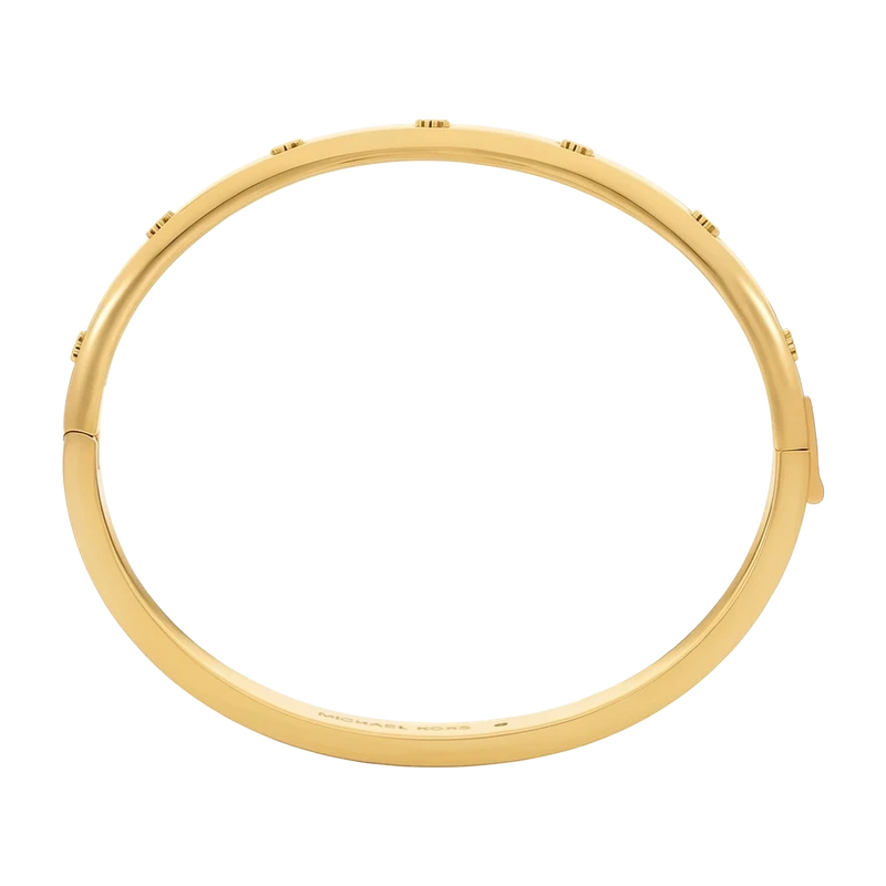 Logo Gold-Tone Bangle Bracelet