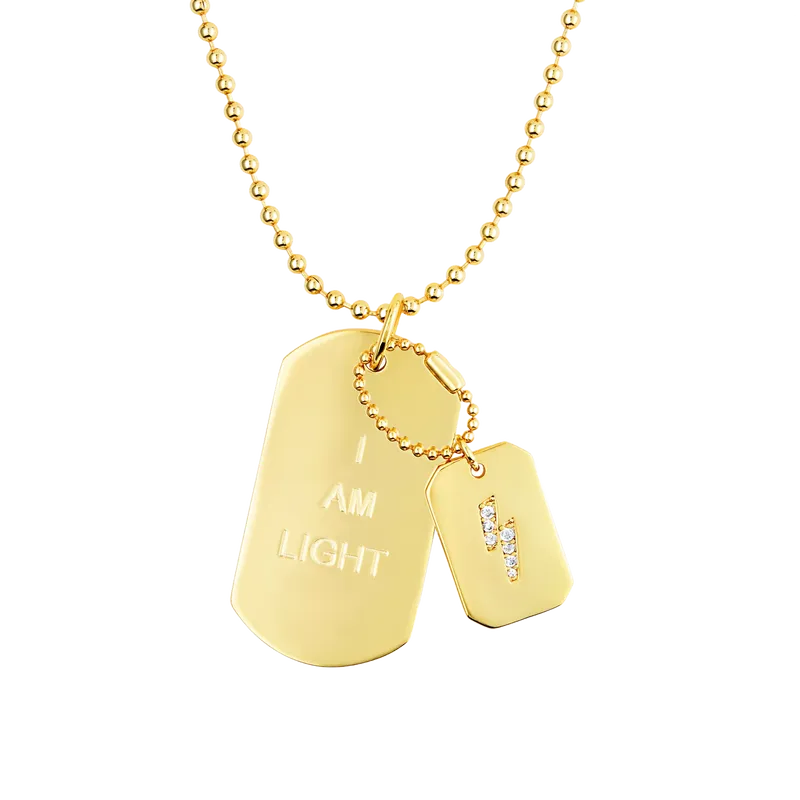 I Am Light Necklace Dog Tag