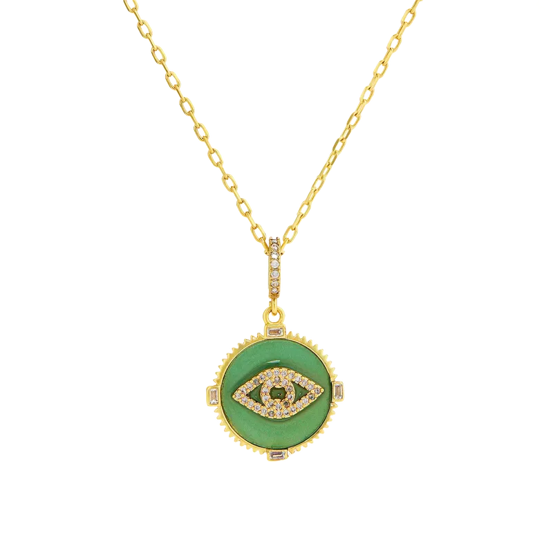 I Am Protected Necklace (Green Aventurine)