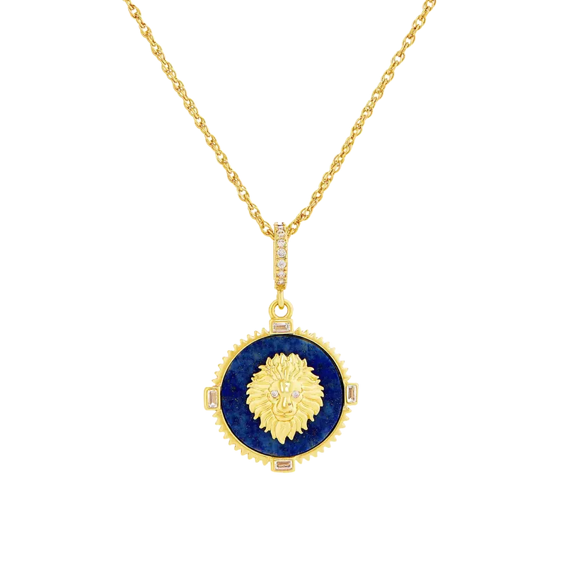 I Am Strong Necklace (Lion Head)