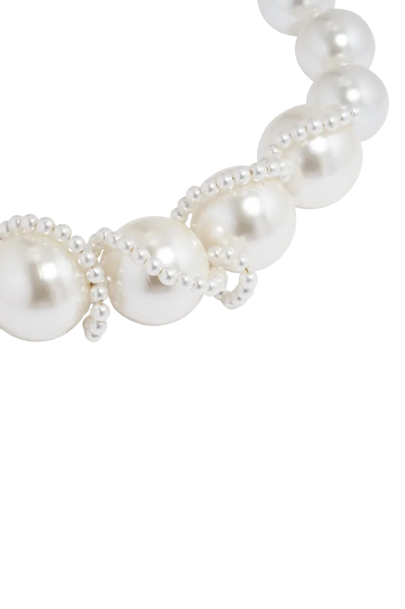 The Arcs of the Moon - Pearl and Gold Plated Necklace