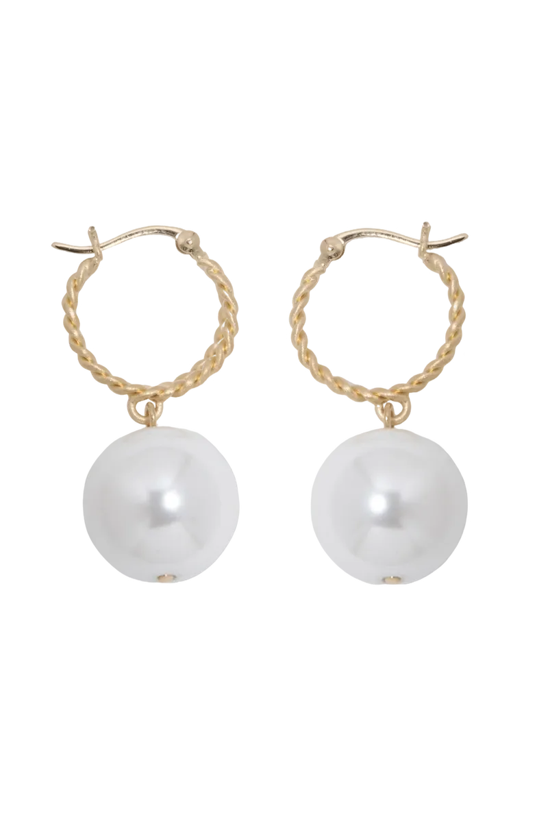 Granny Smith - Shell Pearl and Recycled Gold Vermeil Earrings
