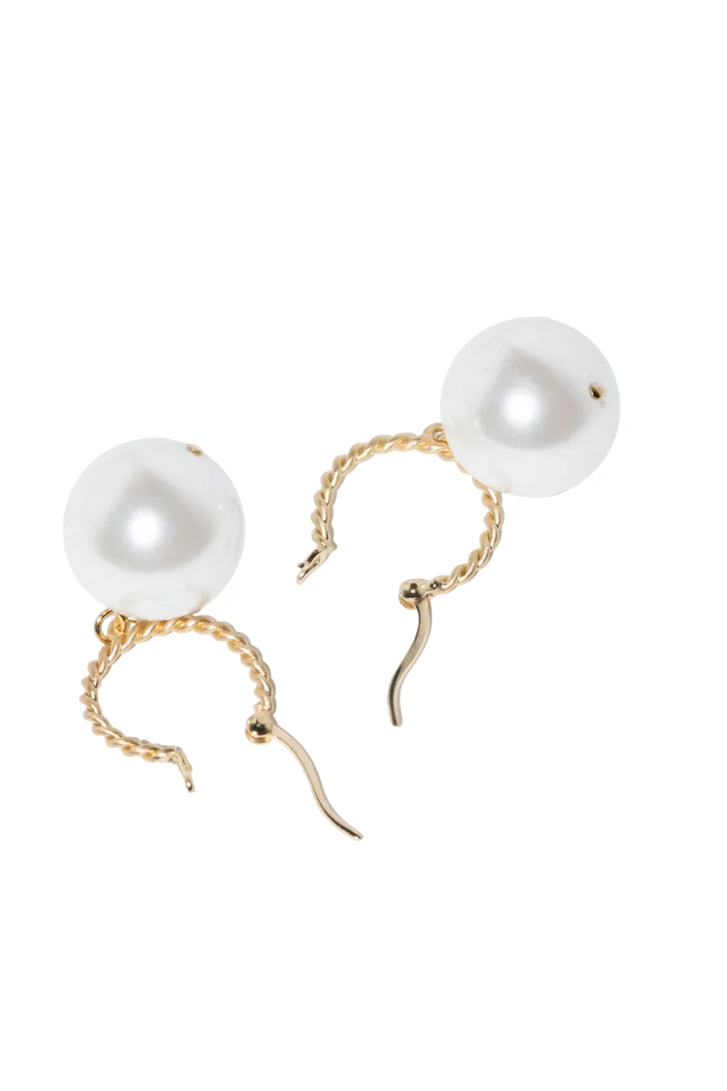 Granny Smith - Shell Pearl and Recycled Gold Vermeil Earrings