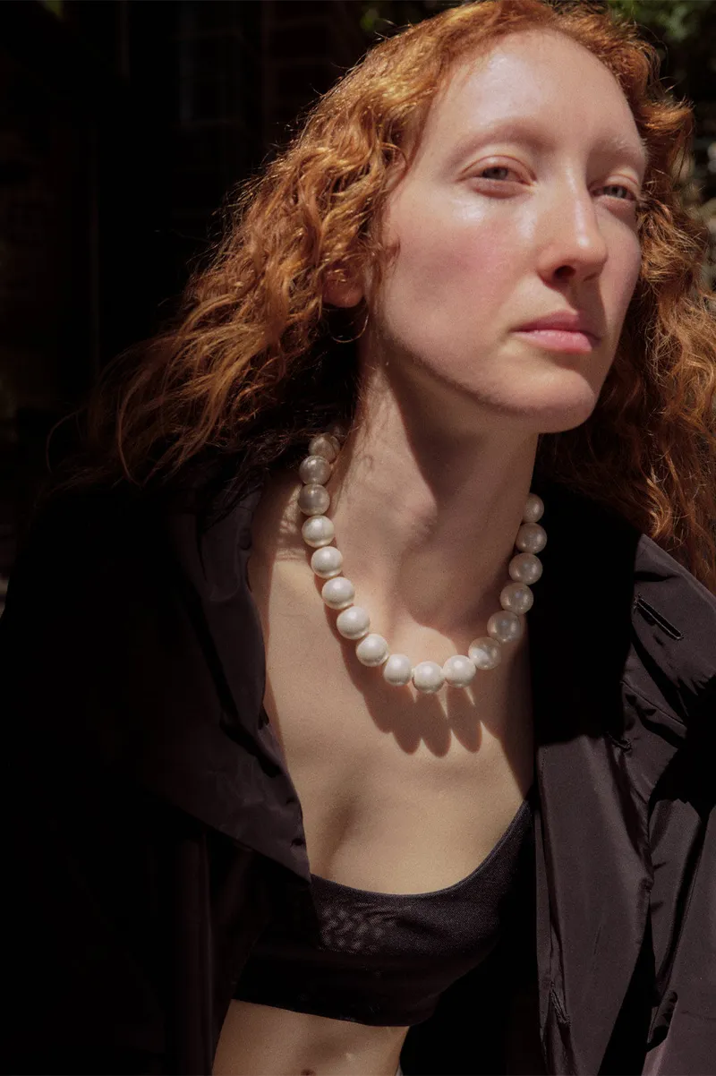 What's the Big Idea? - Pearl and Gold Vermeil Necklace