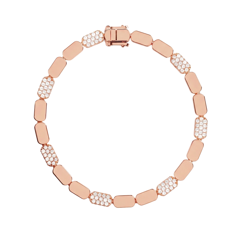 Pavage Bracelet Rose Gold 15cm