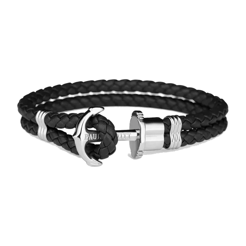 Phrep Bracelet Silver Black 15-16 cm