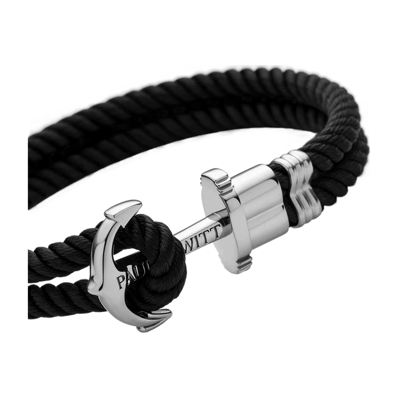 Phrep Bracelet Silver Black 16-17 cm