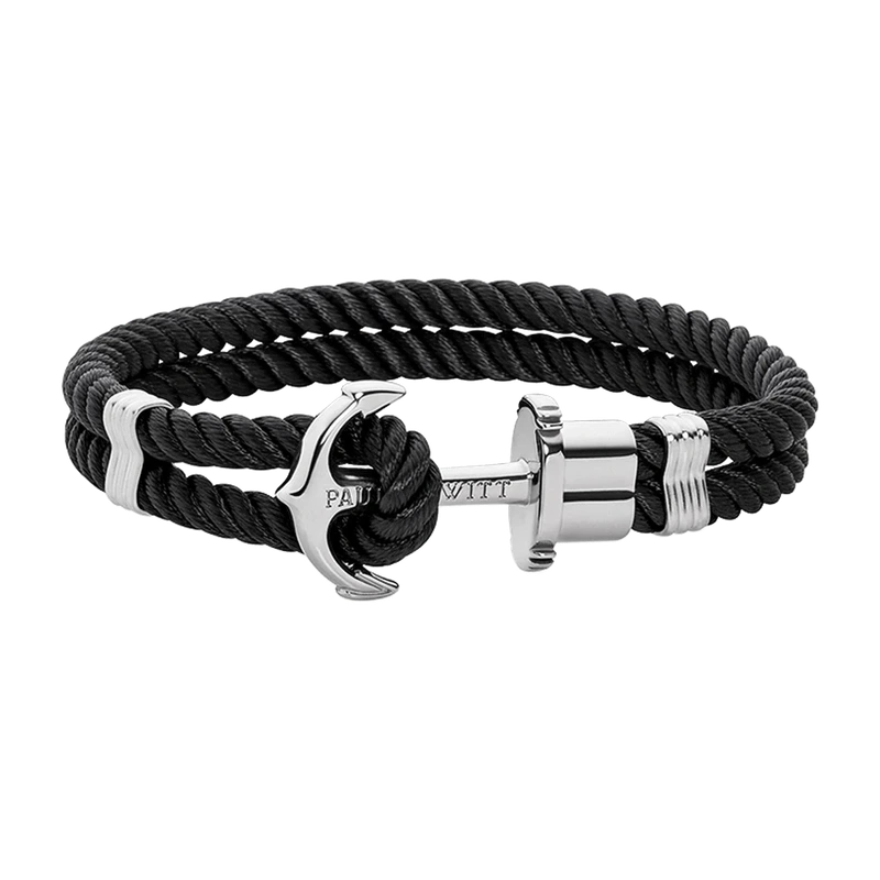 Phrep Bracelet Silver Black 16-17 cm
