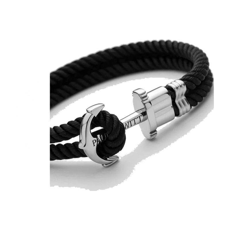 Phrep Bracelet Silver Black 17-18 cm