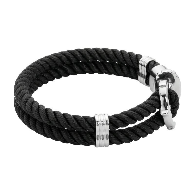 Phrep Bracelet Silver Black 19-20 cm