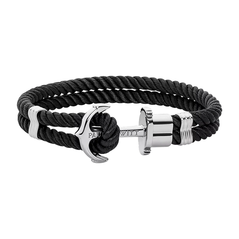 Phrep Bracelet Silver Black 19-20 cm