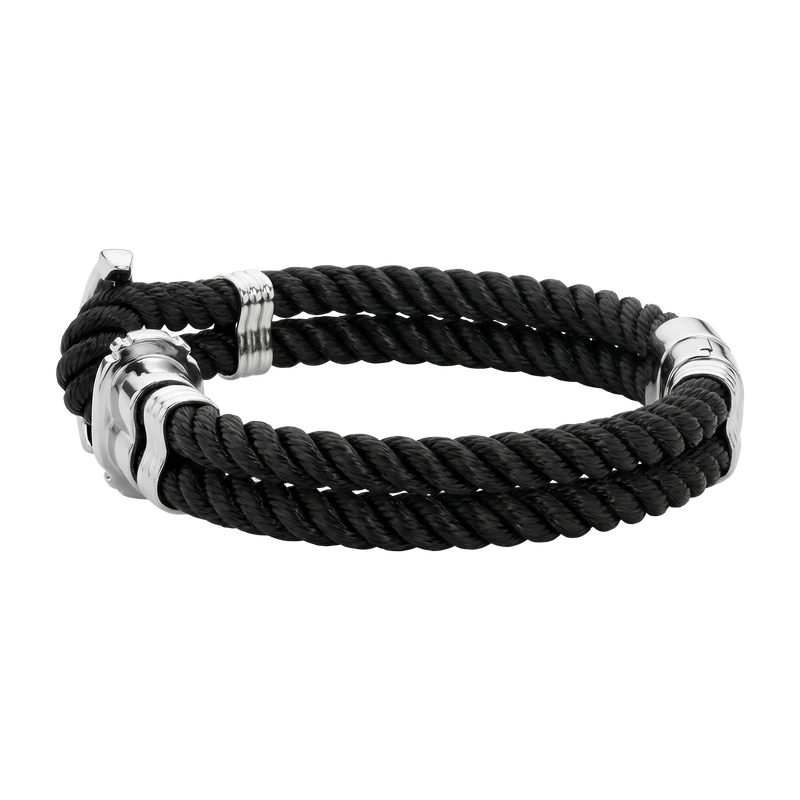 Phrep Bracelet Silver Black 19-20 cm