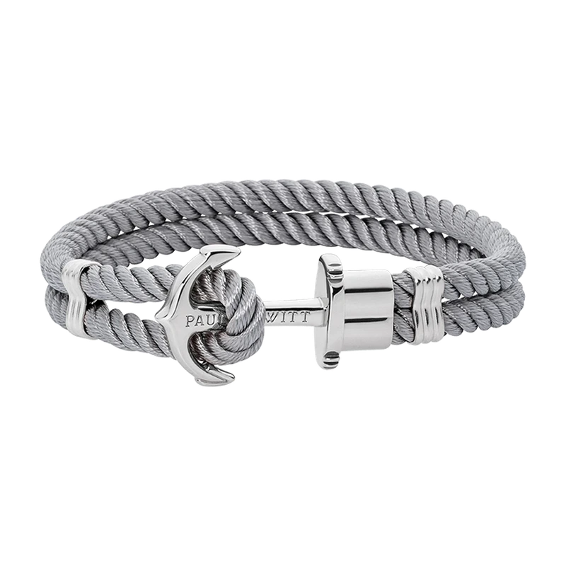 Phrep Bracelet Silver Grey 17-18 cm