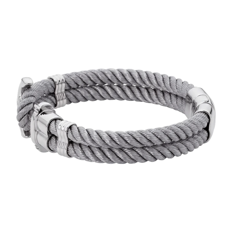 Phrep Bracelet Silver Grey 17-18 cm