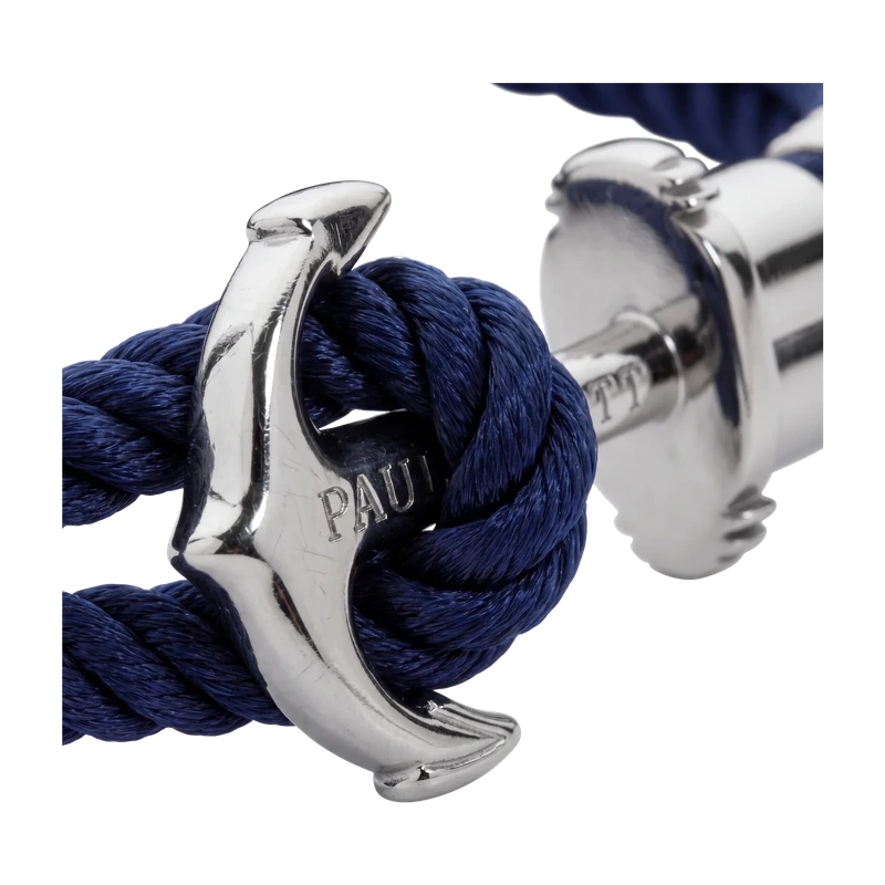Phrep Bracelet Silver Navy Blue 16-17 cm