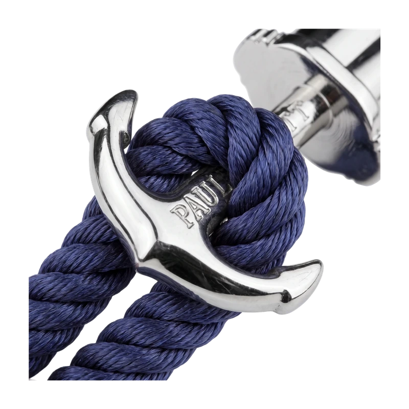 Phrep Bracelet Silver Navy Blue 18-19 cm