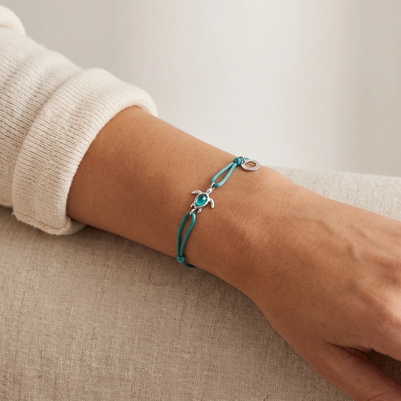 Turtle Wristband Aquamarine