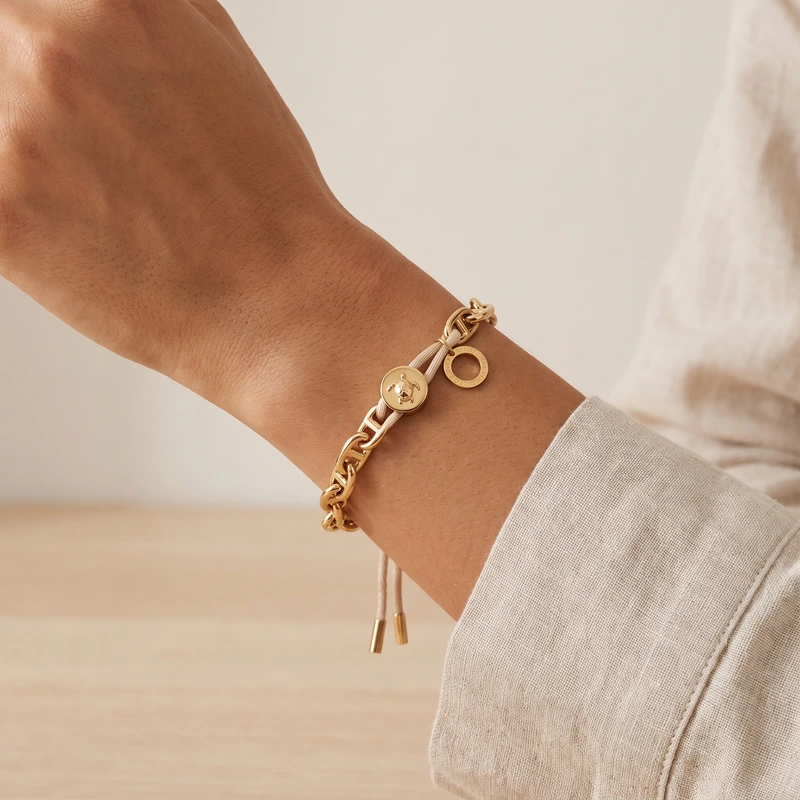 Turtle Anchor Chain Bracelet Sand