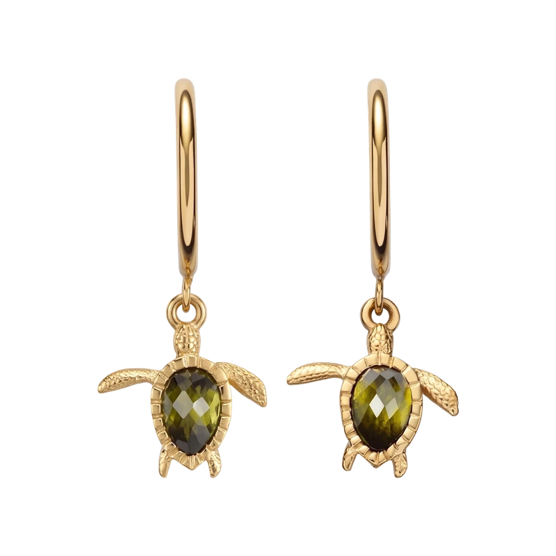 Turtle Hoops Earring