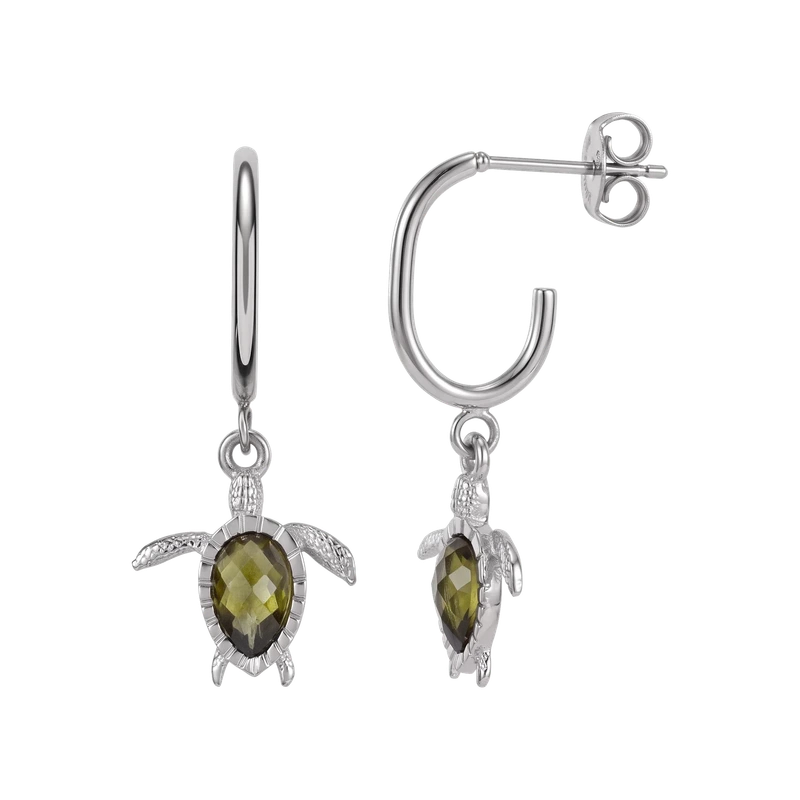 Turtle Hoops Earring
