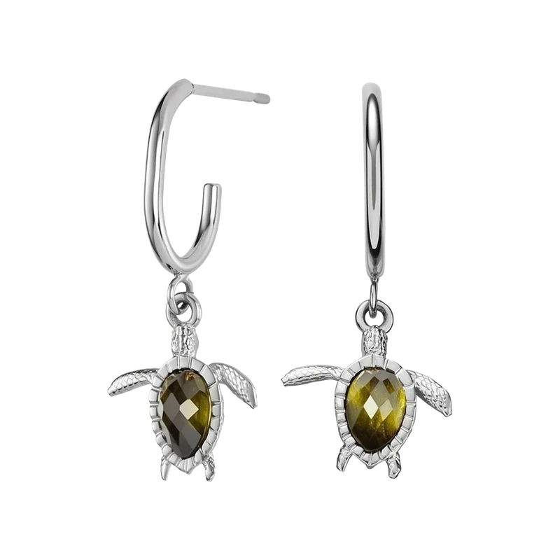 Turtle Hoops Earring