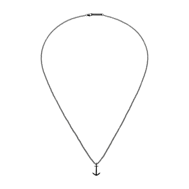 Anchor Necklace Black