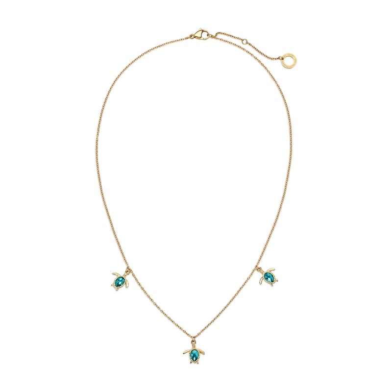Turtle Necklace Aquamarine