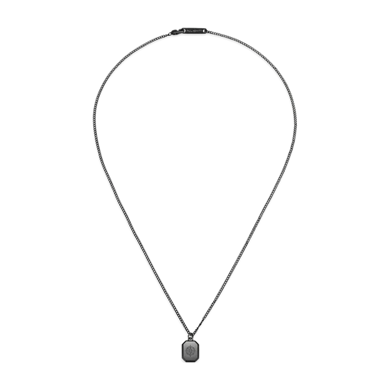 Octagonal Necklace Windrose Black
