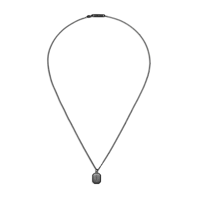 Octagonal Necklace Anchor Black