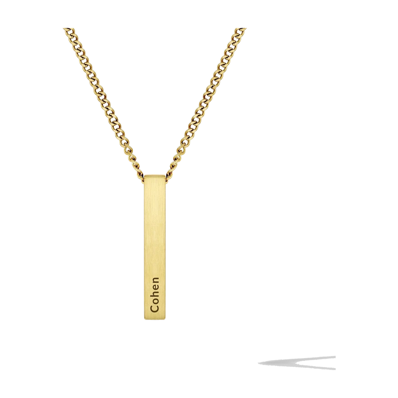 Pillar Pendant - 14K Gold