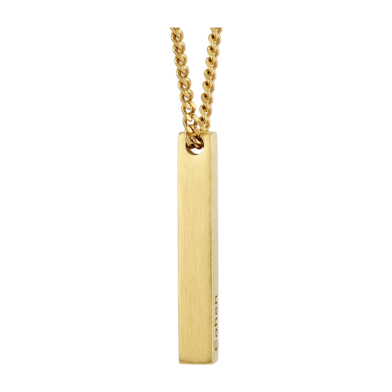 Pillar Pendant - 14K Gold