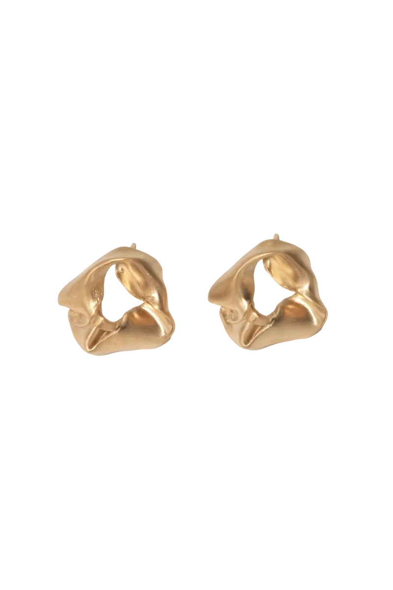 "Notsobig" Scrunch - Recycled Gold Vermeil Earrings