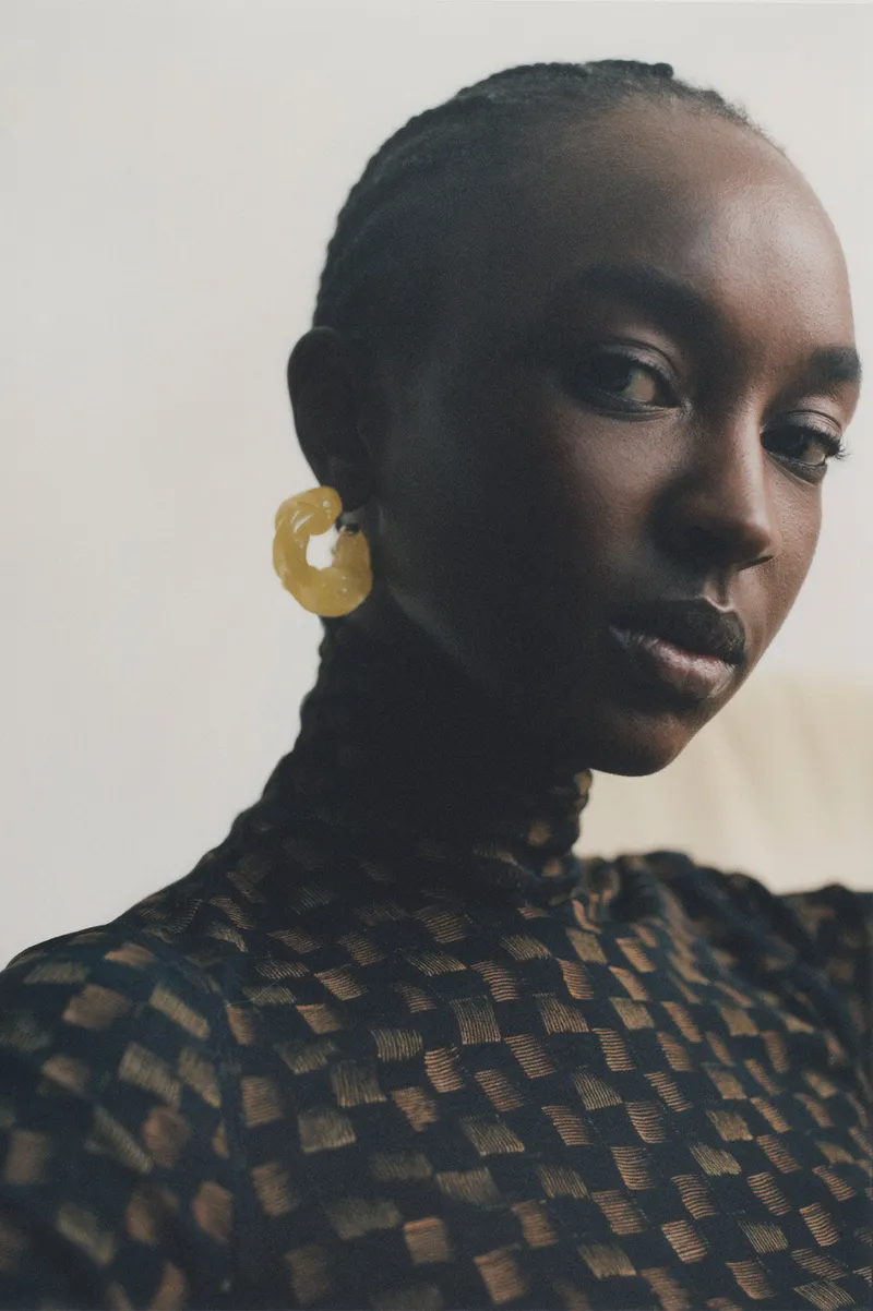 Ruffle - Bio Resin and Recycled Gold Vermeil Earrings White