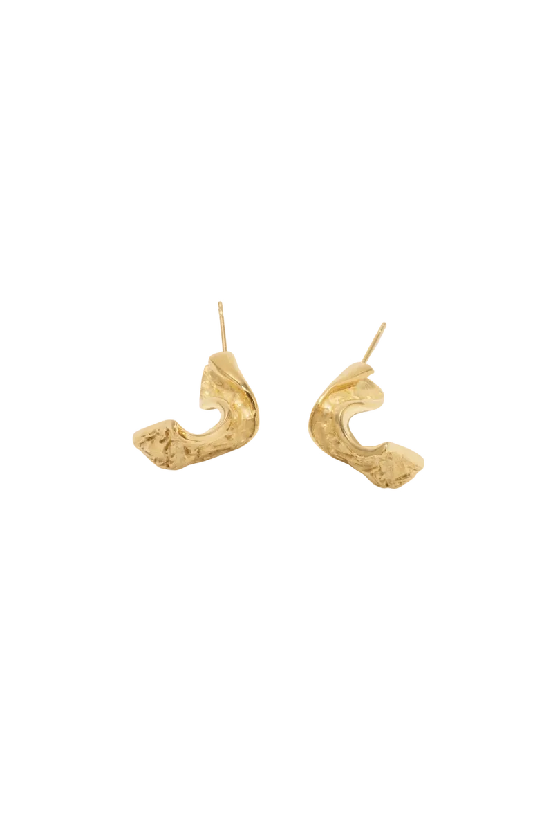 Ribbon II - Recycled Gold Vermeil Earrings